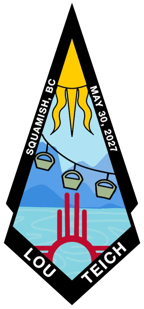 Our custom mission patch, sent with the save-the-dates